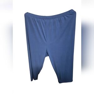Blue Relaxed Fit Capri Pants